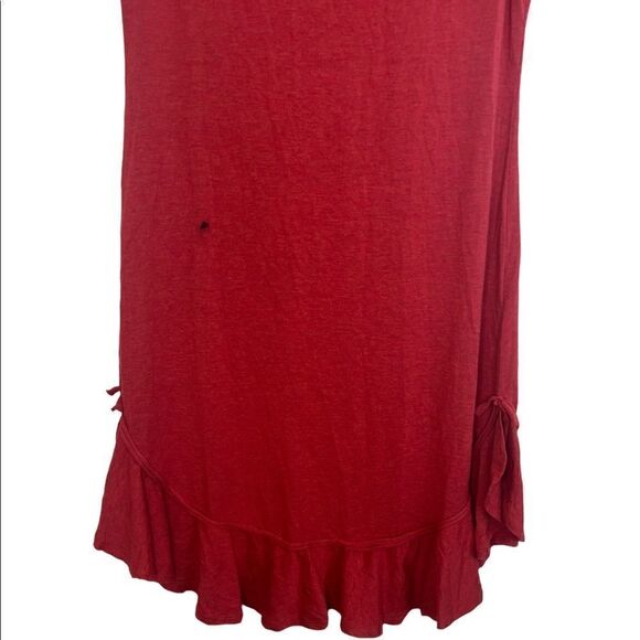 Max Studio Red Sleeveless Ruffled Hem Dress Size Small - Picture 5 of 9